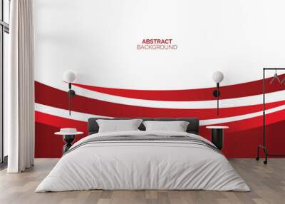 Abstract red banner background. Graphic design banner pattern background template. dynamic curve shape design. Wall mural