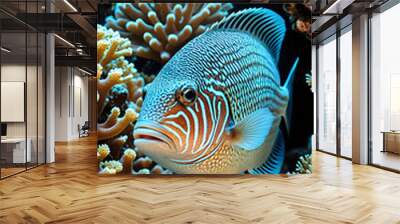 coral reef with fish Wall mural