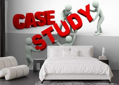 3d people - concept of case study Wall mural