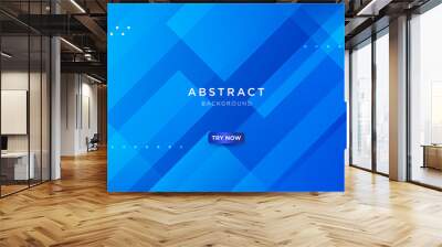 blue gradient geometric shape background Wall mural