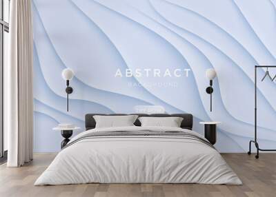 Dynamic wavy light and shadow texture background with pastel colours design Wall mural