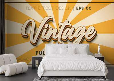 editable text effect with retro style design vector	
 Wall mural