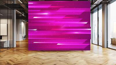 Illustration of light ray, stripe line with pink light, speed motion background. Vector design abstract, science, futuristic, energy, modern digital technology concept for wallpaper, banner background Wall mural