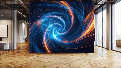 Tornado of stars Black hole universe galaxy wormhole, Parallel world, matter absorption, Universal chaos nebula of stars abstract cosmos background Wall mural