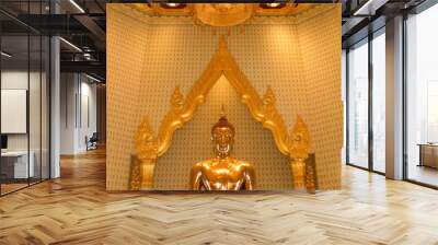 Golden buddha statue in Temple of the Golden Buddha in Bangkok, Thailand
 Wall mural