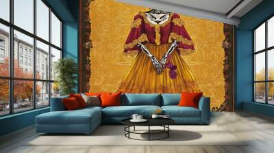 A beautifully designed Dia de Los Muertos Wall mural