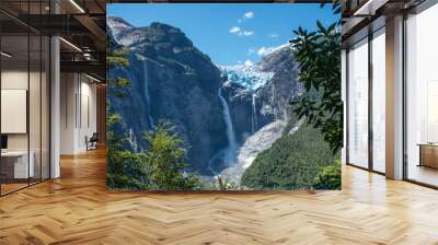 Ventisquero Colgante (Hanging Glacier) in Queulat National Park, Patagonia, Chile Wall mural