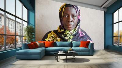 Portrait of African ethnicity woman Wall mural