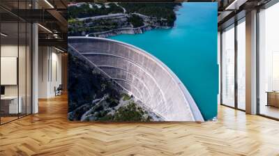 Hydroelectric power plant in the alps - Dam Wall mural