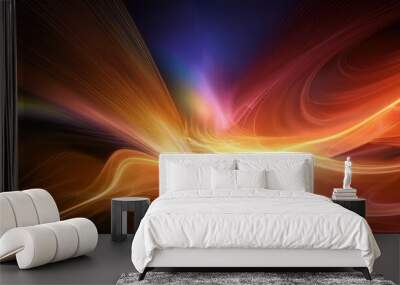 abstract color dynamic background with lighting effect fractal art Wall mural