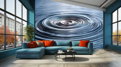 abstract round ripples water texture Wall mural