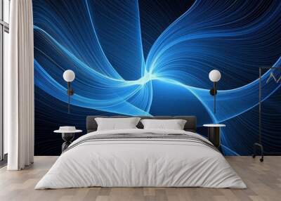 Backgrounds light abstraction design blue curve Wall mural