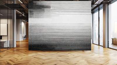 black and white monochrome glitch texture background Wall mural