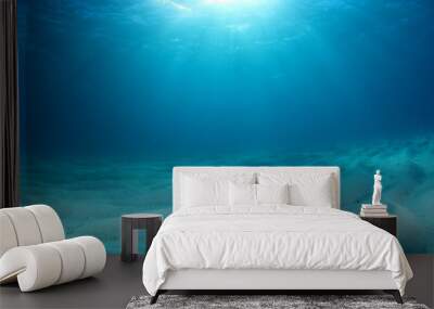 Abstract underwater blue background  Wall mural