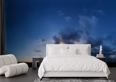 dark blue sky after sunset Wall mural