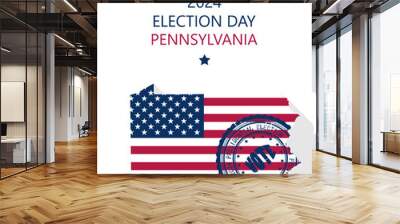 2024 Pennsylvania vote card Wall mural