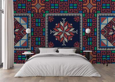 Palestinian embroidery pattern 274 Wall mural