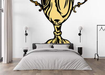 gold cup Trophy vector illustration Wall mural