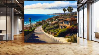 La Jolla AI assisted Wall mural