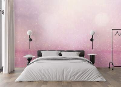 pink glitter abstract backgrounf of glitter bokeh with light glitter and diamond dust subtle tonal variations Wall mural