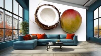 coconut and ripe mango Wall mural