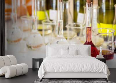 wine's laboratory with traditional and modern apparatus Wall mural