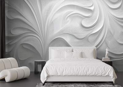 Wallpaper white design background pattern decorative abstract modern textured art tile Wall mural