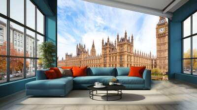 Houses of Parliament and Big Ben in London Wall mural