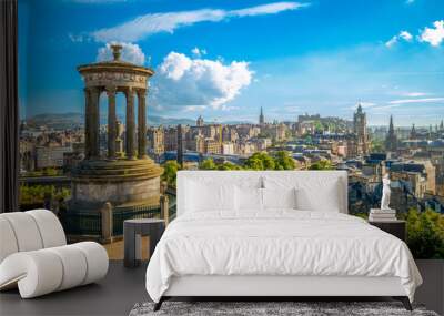 landscape of calton hill, edinburgh, uk Wall mural