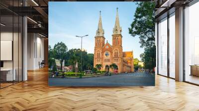 Notre Dame Cathedral Basilica of Saigon in ho chi minh city, Vietnam Wall mural