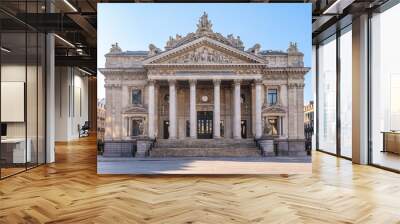 The former Brussels Stock Exchange building, usually shortened to Bourse or Beurs, in Brussels, Belgium Wall mural