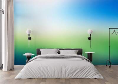 spring blurred background blue green gradient horizon background for design fresh spring light Wall mural