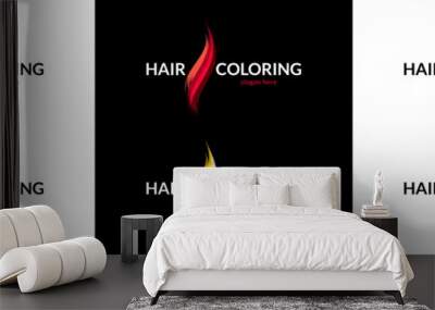 Abstract hair coloring logo Wall mural