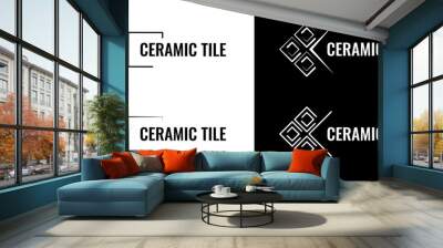 Elegant ceramic tile logo Wall mural