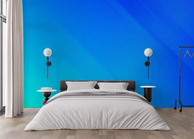 Abstract blue tech geometric light triangle line shape with futuristic concept presentation background Wall mural