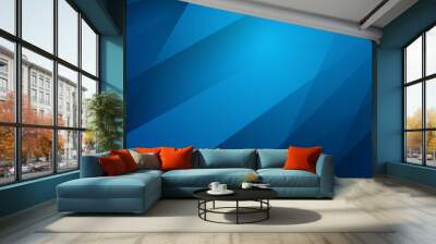 abstract blue vector background, for design brochure, website, flyer. geometric blue wallpaper for c Wall mural