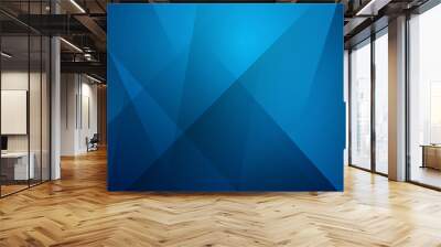 Abstract blue vector background, for design brochure, website, flyer. Geometric blue wallpaper for certificate, presentation, landing page Wall mural