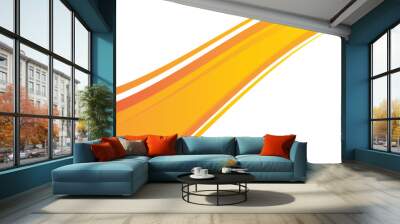 orange abstract geometric background with polygons Wall mural