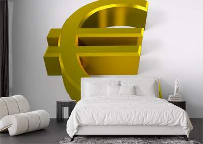 golden euro symbol Wall mural