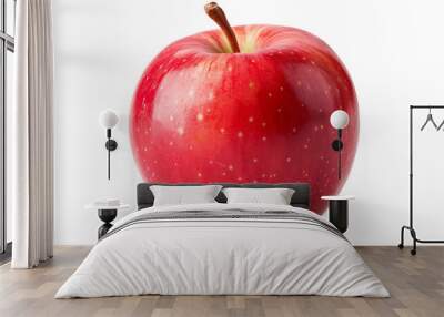 red apple isolated on png white  Wall mural