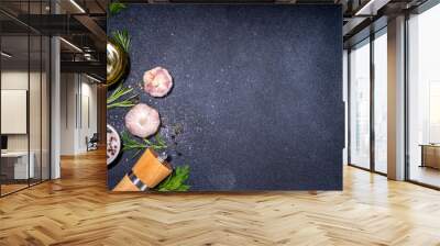 Black cooking background Wall mural