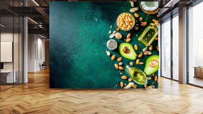 Healthy vegan fat sources Wall mural