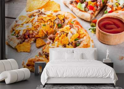 Homemade Mexican Taco PIzza Wall mural