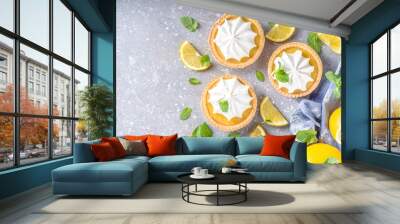 lemon tartlets, mini tart cakes Wall mural