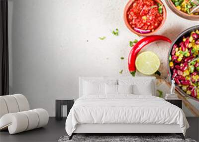 Mexican food concept. Cinco de Mayo food. Wall mural