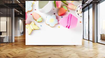 Sweet Easter baking background Wall mural