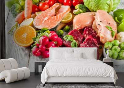 Trendy pegan diet Wall mural