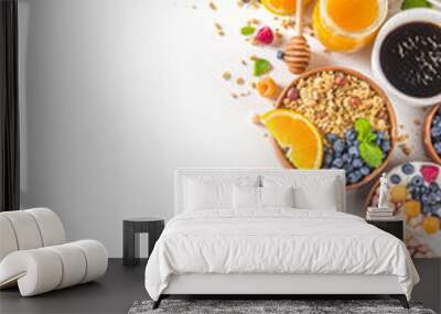 Various breakfast food concept Wall mural