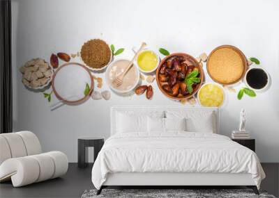 Various healthy replacement for sugar Wall mural