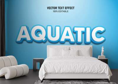 Aquatic editable text effect trending style modern Wall mural